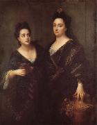 Jean-Baptiste Santerre Two Actresses France oil painting reproduction